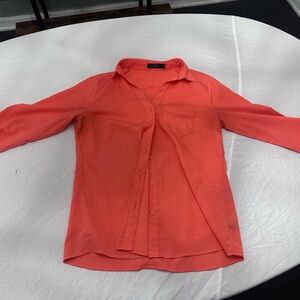 The Limited Women's Vibrant Coral Button-Down Shirt